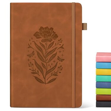 MUAHLIUB Lined Journal Notebook for Men Women A5 Brown Leather Journals for Writing 200 Pages College Ruled Journal Notebook Travel Daily Journal Notebook for Work School Note Taking 575 X 838