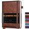 dilitego Lined Journal Notebook for Women Men 256 Numbered Pages Hardcover Leather Journals for Writing A5 Journaling Notebooks College Ruled Journal for Business Work School Note Taking 575 x 838 Bro