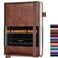 dilitego Lined Journal Notebook for Women Men 256 Numbered Pages Hardcover Leather Journals for Writing A5 Journaling Notebooks College Ruled Journal for Business Work School Note Taking 575 x 838 Bro