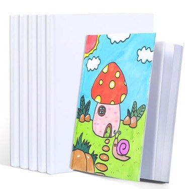 miikoul 6 Pack Hardcover Blank Book100GSM White Blank Books for Kids to Write Stories40 Pages 6x8 Inch Blank Page Journal Make Your Own Book Ideal for Teens Reading Writing Drawing Guestbook
