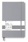 Minimalism Art Premium Hard Cover Notebook Journal XLarge Size Master A4 83 x 114 186NumberedPages GussetedPocket Ribbon Bookmark Extra Thick InkProofPaper120gsm Plain Gray
