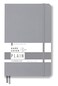 Minimalism Art Premium Hard Cover Notebook Journal XLarge Size Master A4 83 x 114 186NumberedPages GussetedPocket Ribbon Bookmark Extra Thick InkProofPaper120gsm Plain Gray