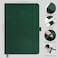 RETTACY Blank Journal Notebook 2Pack 192 Pages per Pack A5 Medium Size 57 x 83 Leather Hardcover 100 GSM Thick Paper for Sketching Drawing Painting Black Dark Green