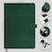 RETTACY Blank Journal Notebook 2Pack 192 Pages per Pack A5 Medium Size 57 x 83 Leather Hardcover 100 GSM Thick Paper for Sketching Drawing Painting Black Dark Green