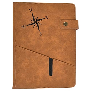 The Amazing Office Compass Rose Refillable Journal 5x8 Faux Leather Notebook with Snap Closure and 200 Lined Pages Writing Diary for Women and Men Daily Planner Travel Journal or Gift