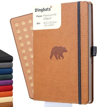 Dingbats* Notebooks A5 Brown Bear Plain