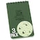Rite in the Rain Weatherproof Top Spiral Notebook 3 x 5 Green Cover Universal Pattern 3 Pack No 9353X
