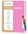CAGIE Small Spiral Notebooks with Removable Dividers Tabs 5 Subject Notebook College Ruled A5 Notebooks for School Work with Plastic Cover Back Pocket Spiral Bound Pink