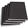 YUREE Notebook Spiral Journal Lined A5 100gsm Thick Paper Hard Kraft Cover 60 Sheets 120 Pages 84 x 6 Gray 4 Pack