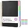 JASLEKO 5 Subject Notebook College Ruled 240 Pages A558x83 Hardcover Spiral Notebook with Removable Pocket Dividers Tabs Lined Spiral Journal Notebook for Women Notebooks for Work School Note taking B
