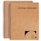 Mousbull A4 Graph Paper Notebook 2 Pack Large Spiral Grid Notebook 200 Pages 100gsm Thick 5mm Square Paper Quad Notebook for Engineering Math Taking Notes Drawing Kraft Brown Cover 85 x 11