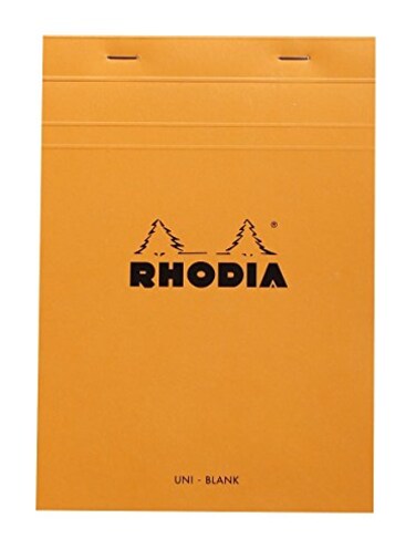 Rhodia Notepad No16 A5 Plain Blank Orange