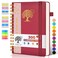 PERCUN Spiral Notebook Journal for Women Men 300 Numbered Lined Pages College Ruled A5 Hardcover Spiral Bound Notebook for School Work Note Taking Writing Leather Spiral Journal Medium 59x85
