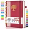 PERCUN Spiral Notebook Journal for Women Men 300 Numbered Lined Pages College Ruled A5 Hardcover Spiral Bound Notebook for School Work Note Taking Writing Leather Spiral Journal Medium 59x85