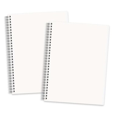 RETTACY Blank Journal Notebook 2Pack 160 Pages per Pack B5 Medium Size 76 10 100 GSM Thick Paper Spiralbound Flexible Plastic Cover for Sketching Drawing Painting
