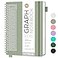 AHGXG Graph Paper Notebook Spiral Notebook Journal 160 Pages A5 Graph Notebook 57 x 83 100 gsm Thick Grid Paper Waterproof Plastic Cover for School Writing Engineering Math Sage Green