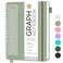 AHGXG Graph Paper Notebook Spiral Notebook Journal 160 Pages A5 Graph Notebook 57 x 83 100 gsm Thick Grid Paper Waterproof Plastic Cover for School Writing Engineering Math Sage Green