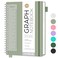 AHGXG Graph Paper Notebook Spiral Notebook Journal 160 Pages A5 Graph Notebook 57 x 83 100 gsm Thick Grid Paper Waterproof Plastic Cover for School Writing Engineering Math Sage Green