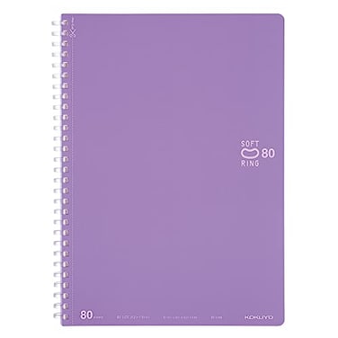 KOKUYO Spiral Lined Notebook 10 x 7 Pastel Journal B5 Soft Ring Notebooks with Dot 6 mm Ruled 80 Sheets Purple 1 Subject Notebook Note Taking for School SUSV308BTV