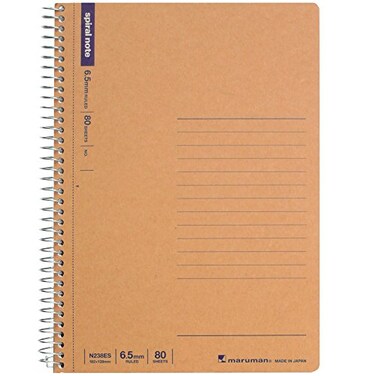 Maruman N238ES Notebook Ring Notebook 026 inches 65 mm Ruled Basic B6 80 Pieces Set of 5