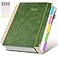 dilitego Hardcover Spiral Notebook journal with Removable Dividers Tabs 300 Pages Leather 5 Subject Notebook College Ruled 8x10 Large B5 Notebooks for Work School Note taking Lined Journal for WomenGr