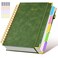 dilitego Hardcover Spiral Notebook journal with Removable Dividers Tabs 300 Pages Leather 5 Subject Notebook College Ruled 8x10 Large B5 Notebooks for Work School Note taking Lined Journal for WomenGr