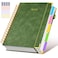 dilitego Hardcover Spiral Notebook journal with Removable Dividers Tabs 300 Pages Leather 5 Subject Notebook College Ruled 8x10 Large B5 Notebooks for Work School Note taking Lined Journal for WomenGr