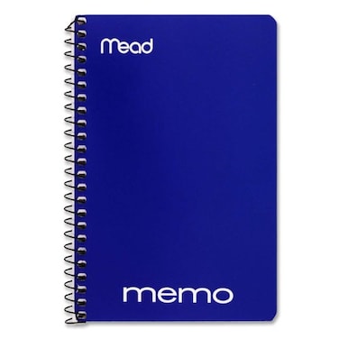 Mead 12 Pack Memo Book College Ruled 6 x 4 Wirebound 40 Sheets Assorted by MEAD
