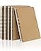 Dynta Spiral Notebooks A5 Lined 5Pcs College Ruled Journals Bulk Thick Paper for Work Study Notes Taking Gifts 120 Pages60 Sheets Kraft Brown