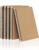 Dynta Spiral Notebooks A5 Lined 5Pcs College Ruled Journals Bulk Thick Paper for Work Study Notes Taking Gifts 120 Pages60 Sheets Kraft Brown