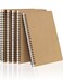 Dynta Spiral Notebooks A5 Lined 5Pcs College Ruled Journals Bulk Thick Paper for Work Study Notes Taking Gifts 120 Pages60 Sheets Kraft Brown