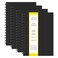 Ouzoustate Graph Paper Spiral Notebook A5 Grid Journal 562x 84 4 Pack 160 Pages 100GSM Thick Paper Hardcover Notebooks for Note Taking Engineering Graphing Work School SuppliesBlack