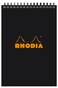 Rhodia Wirebound Notepad Lined 80 sheets 6 x 8 14 Black cover Pack of 1