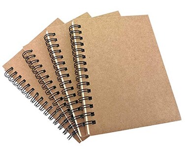 ALIMITOPIA Spiral Notebook JouralWirebound Sketch Book NotePad Diary Memo PlannerA6 Size 60 sheets Gridding Pages