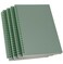 Yansanido Spiral Notebook 4 Pcs A5 Thick Plastic Dark Green Hardcover 8mm Ruled 80 Sheets 160 Pages Journals for Study and Notes Ruled4pcs Dark Green A5