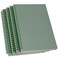 Yansanido Spiral Notebook 4 Pcs A5 Thick Plastic Dark Green Hardcover 8mm Ruled 80 Sheets 160 Pages Journals for Study and Notes Ruled4pcs Dark Green A5