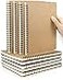 Dynta A5 Spiral Notebooks Blank Journal 10Pack Softcover Unlined Sketch Pad for Drawing Writing Note Taking Travel Memo Notepads Diary Planner 100 Pages 50 Sheets83 x 58Brown