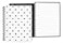 kate spade new york BlackWhite Mini Spiral Notebook 825 x 675 Journal Notebook with 112 Lined Pages Black Spade Dot