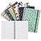 Paper Junkie 6 Pack 5x7 Spiral Notebooks with Pocket Small Lined Journals with Elastic Closure for School Work 6 Designs