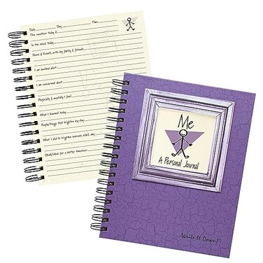 Write it Down series by Journals Unlimited Guided Journal Me A Personal Journal Fullsize 75x 9 Purple Hard Cover Made in USA
