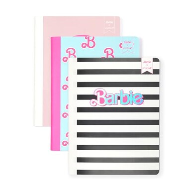Yoobi Barbie X College Ruled Composition Notebook Set 3Pack of Kids 1 Subject Notebooks Allover Print Designs 100 Sheets Each For School Office Home 975 x 75