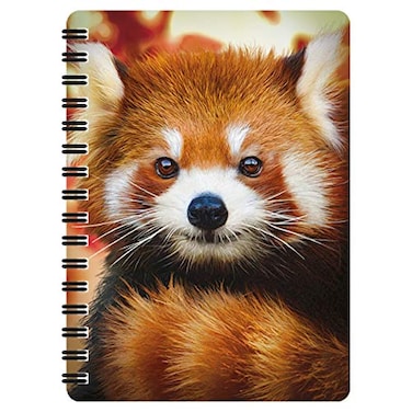 3D LiveLife Jotter Baby Red Panda from Deluxebase Spiral Bound A6 55x4in Small Notebook with 80 Plain Recycled Pages Pocket Sized Animal Notepad Journal or Drawing Book with Cute Cover