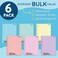 Blue Summit Pastel School Notebooks 1 Subject Notebooks for School Wide Ruled 6 Pack