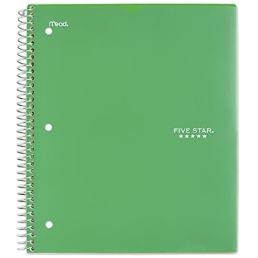 Five Star Spiral Notebook 1 Subject College Ruled Paper 100 Sheets 11 x 812 Sheet Size Customizable Cover Color Selected For You 1 Count 08230