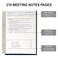 FLYING EAGLE FLYING EGALE Meeting Notebook85x11 Professional Notebooks for Work 240 Pages A4 Size Project Planner Spiral Meeting Agenda Organizer for Women Men Large journal for Note Taking Black