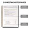 FLYING EAGLE FLYING EGALE Meeting Notebook85x11 Professional Notebooks for Work 240 Pages A4 Size Project Planner Spiral Meeting Agenda Organizer for Women Men Large journal for Note Taking Black