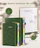 dilitego Hardcover Spiral Notebook journal with Removable Dividers Tabs 300 Pages Leather 5 Subject Notebook College Ruled 100GMS A5 Notebooks for Work School Note takingLined Journal for WomenA5Green