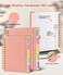 dilitego Hardcover Spiral Notebook journal with Removable Dividers Tabs 300 Pages Leather 5 Subject Notebook College Ruled 100GMS A5 Notebooks for Work School Note takingLined Journal for WomenA5Pink