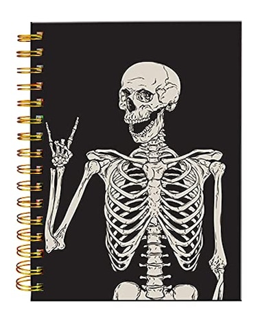 iampanda Spiral Journal NotebookStrong TwinWire Binding with Premium Paper for Girl WomenCool Funny 60 Sheets A5 College Ruled NotebookJournalPerfect for School Office Home GiftsSkull Human