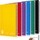 Lewtemi 6 Pack Small Left Handed Notebook 8x5 Lefty Spiral Notebooks Wire Bound Mini Notebook 50 Sheets College Ruled Paper JournalAssorted Colors